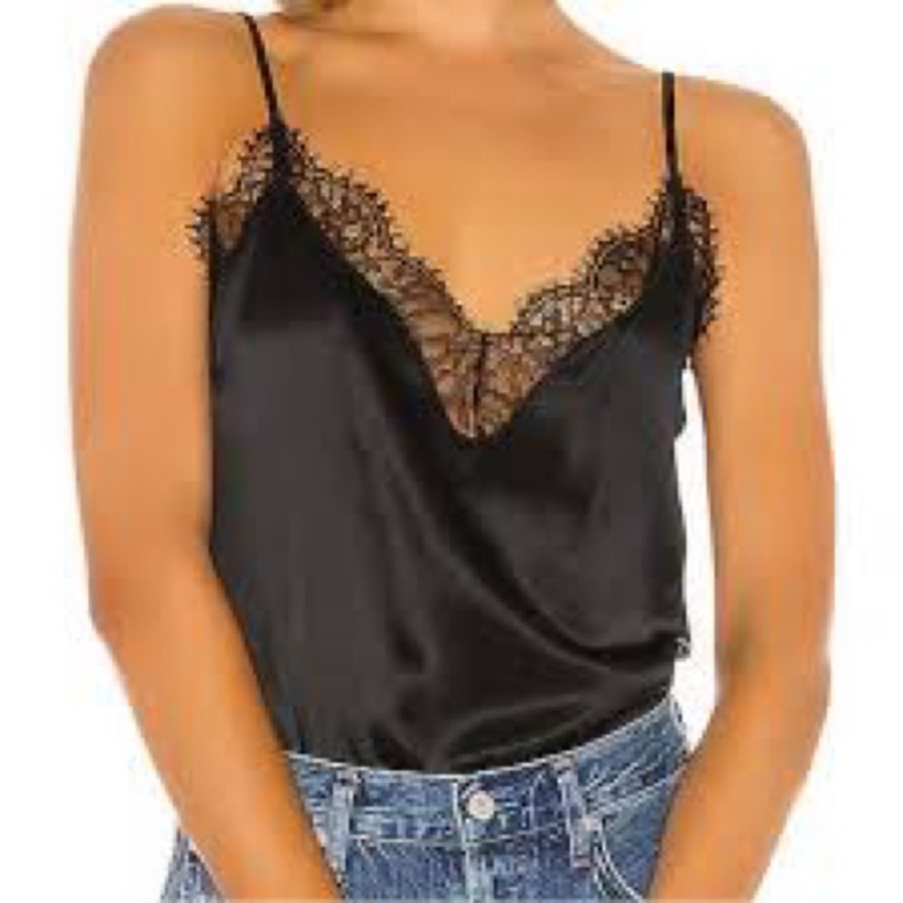 For Love And Lemons X Jaime King Black Lace Bodysuit Sz M